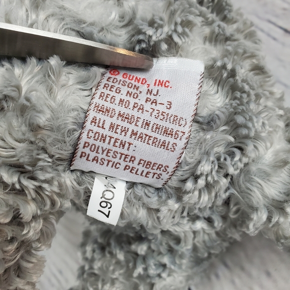 Gund Bootsie Gray White Kitty Cat Plush Stuffed Animal 10 Inch - Picture 8 of 8